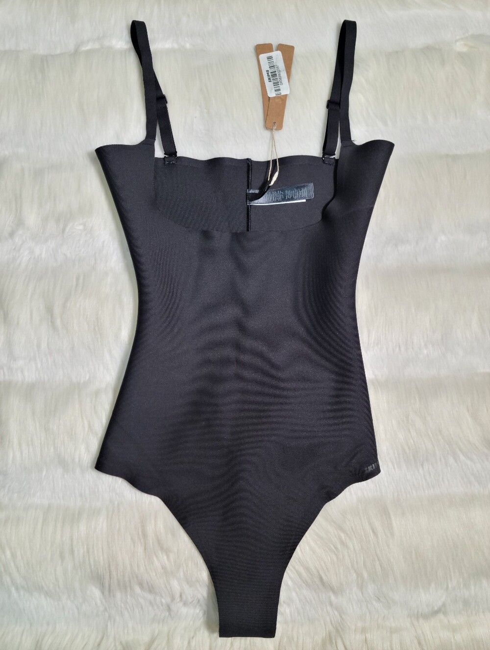 SKIMS Body Zoned Open Bust Brief Bodysuit Black Onyx Medium NEW